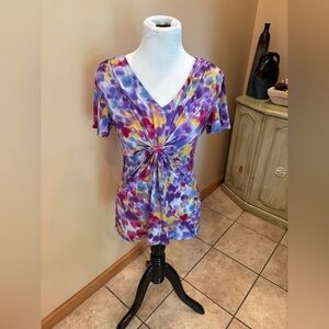 Daisy Fuentes Women’s Twisted Front Blouse Size Medium